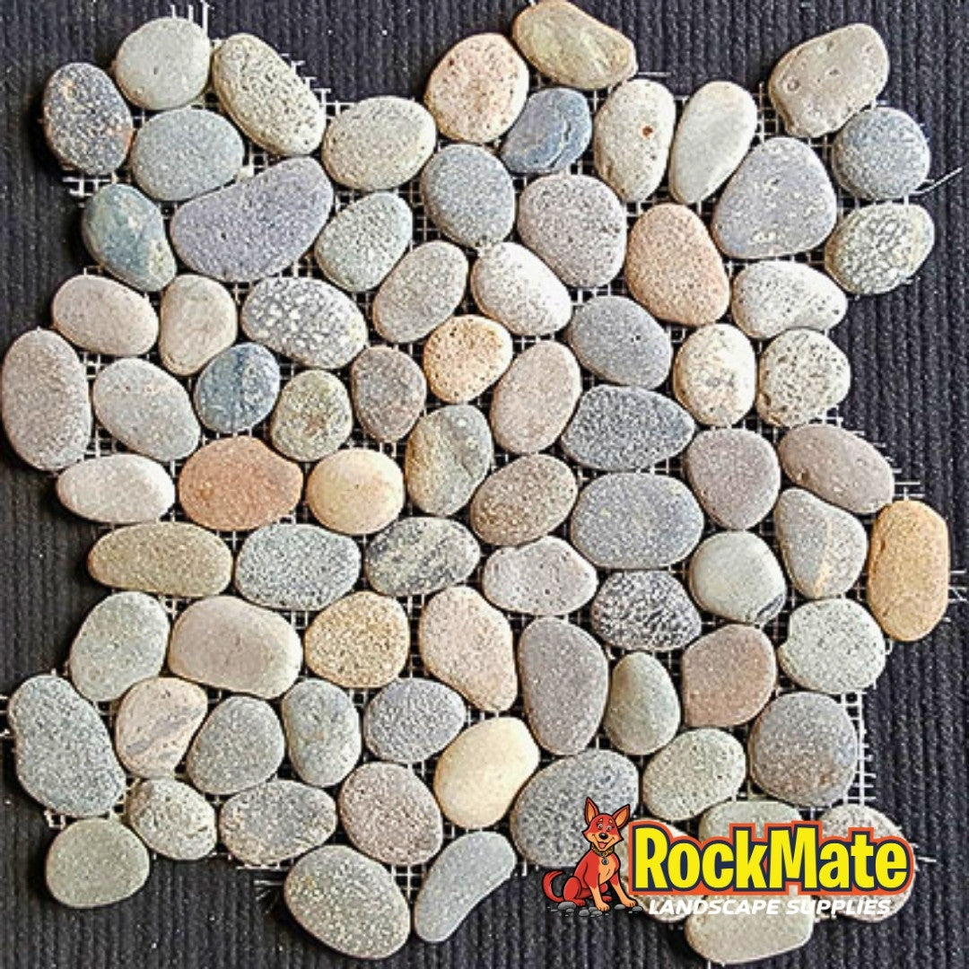 Kashmiri Earthy Mix Pebble Tile