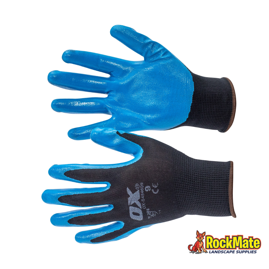 OX Polyester Lined Nitrile Glove - 5 pack