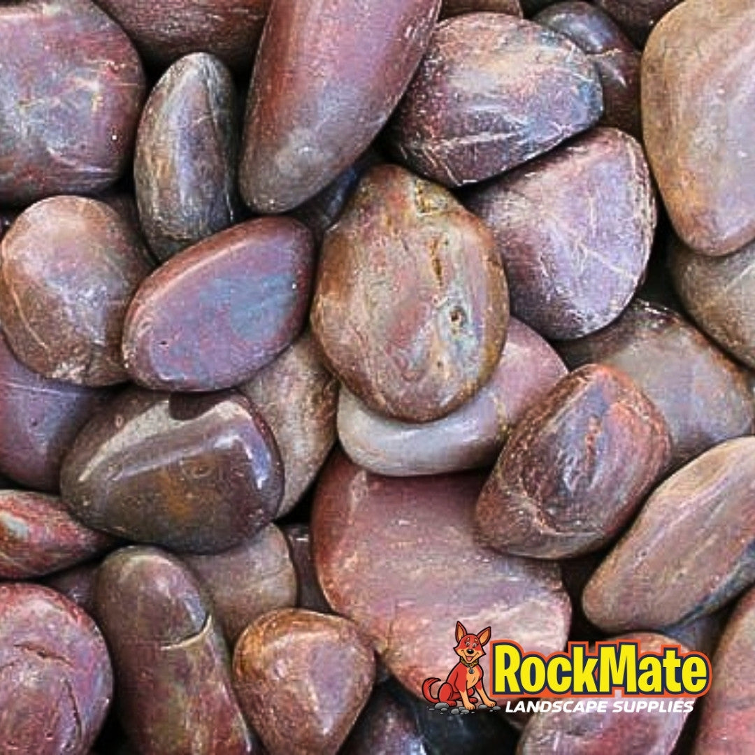 Kashmiri Red Polished Pebbles 20kg Bag
