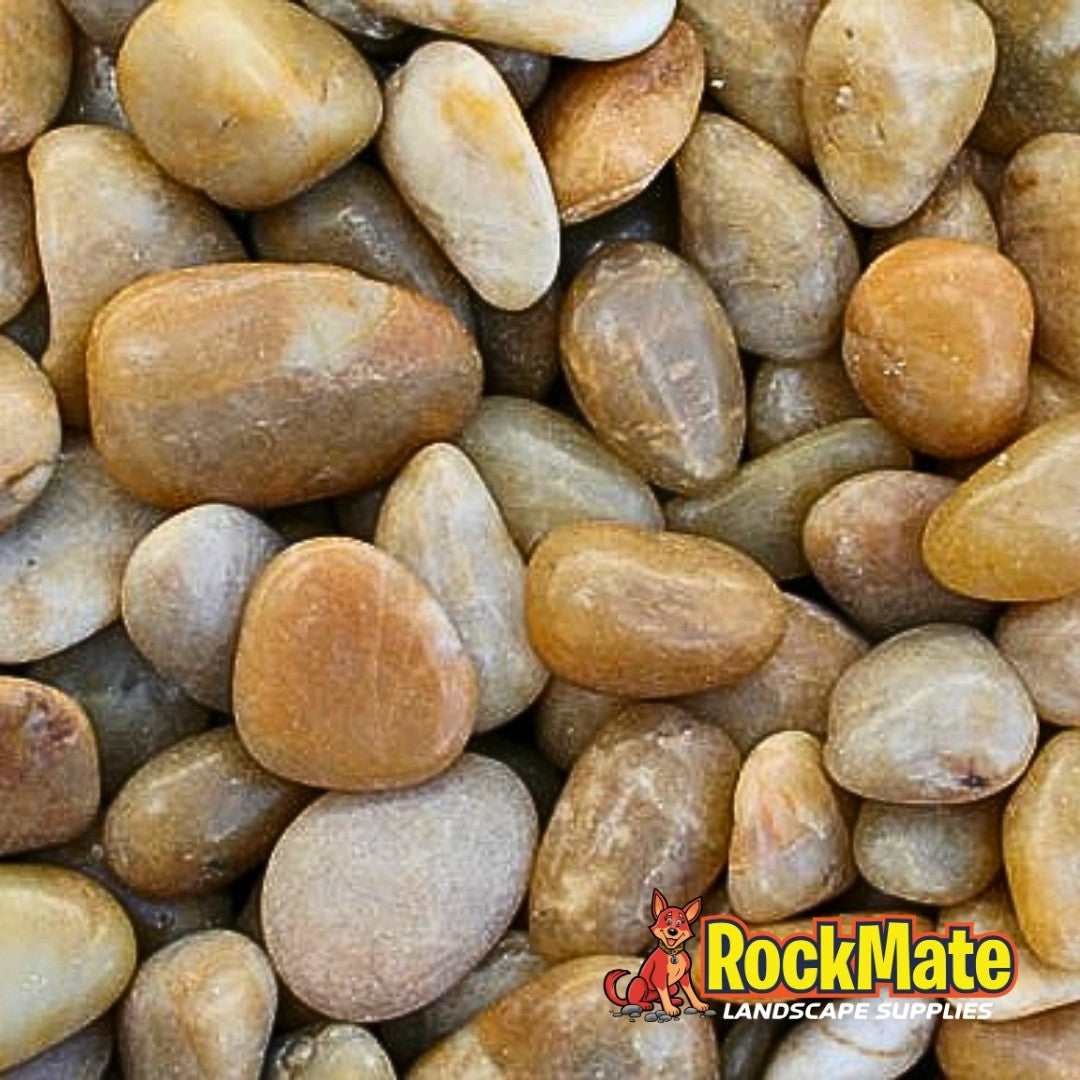 Kashmiri Yellow Polished Pebbles 20kg Bag
