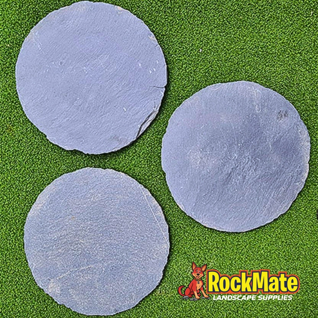 Kashmiri Black Slate Round Steppers