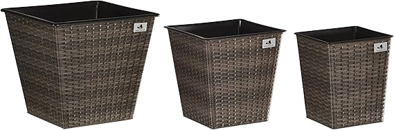 Charcoal Wave Double Ended Planter