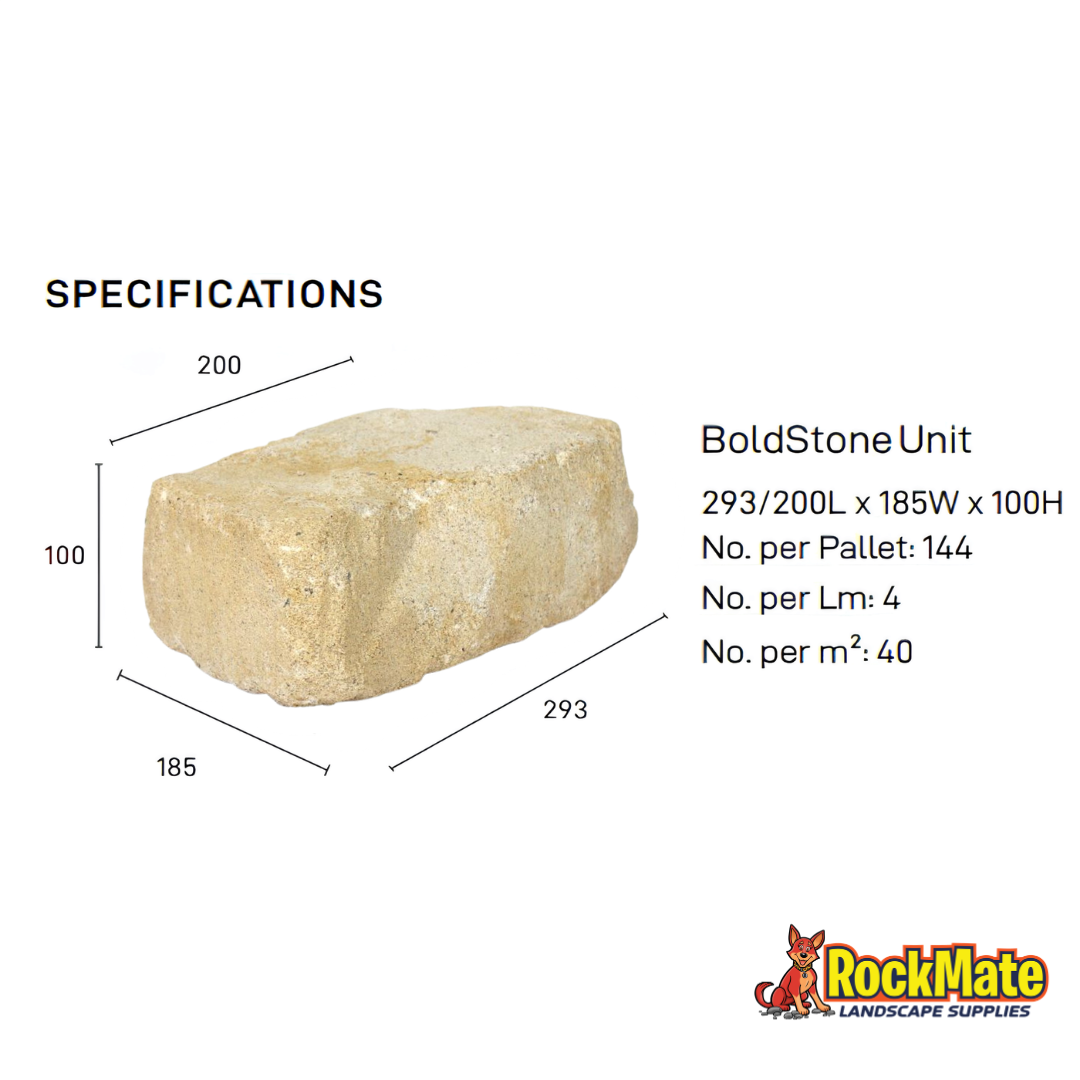 Apex Masonry Boldstone Block - Gold Blend