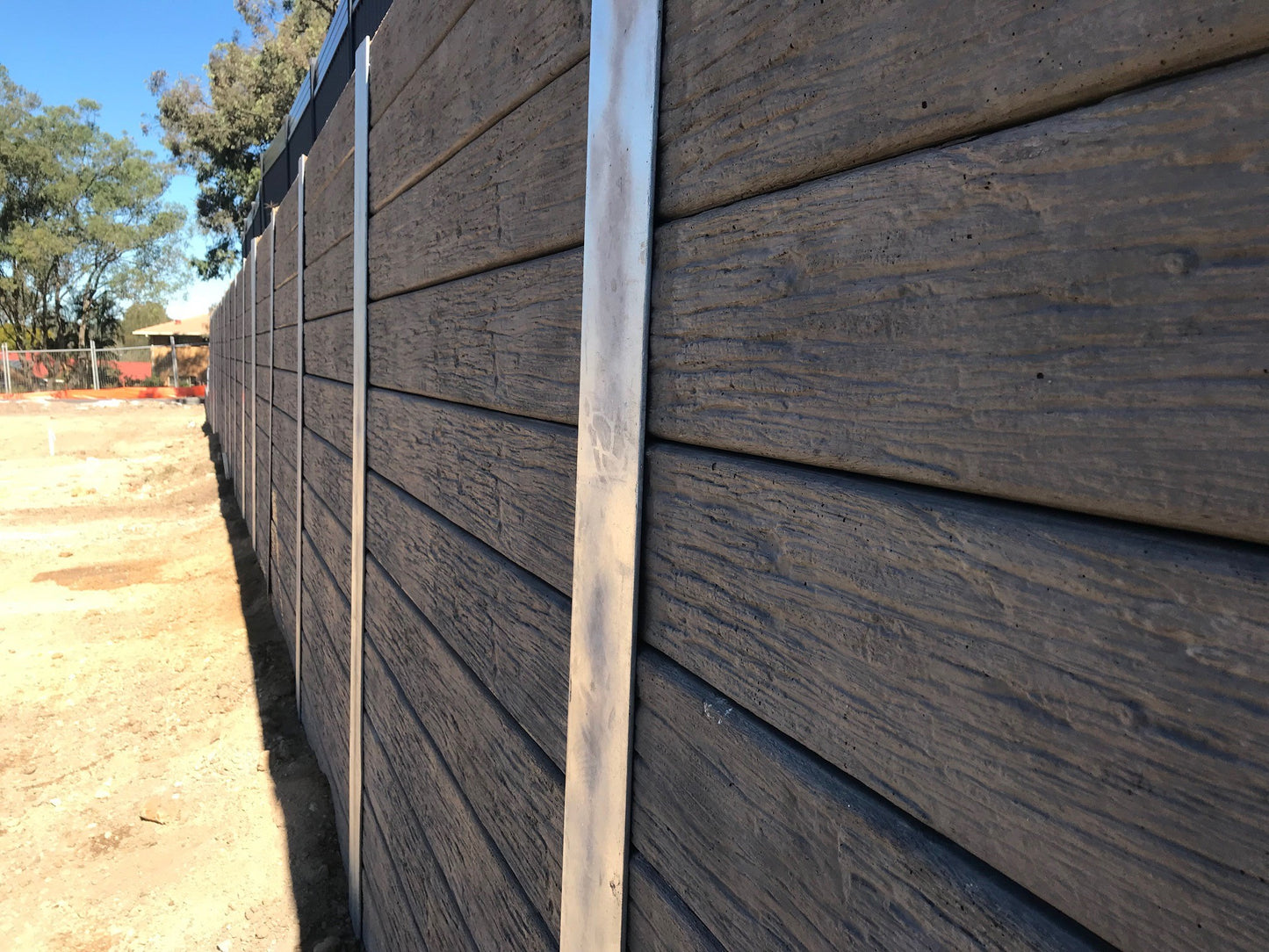 Timber Rustic Charcoal 3-Bar Concrete Sleeper