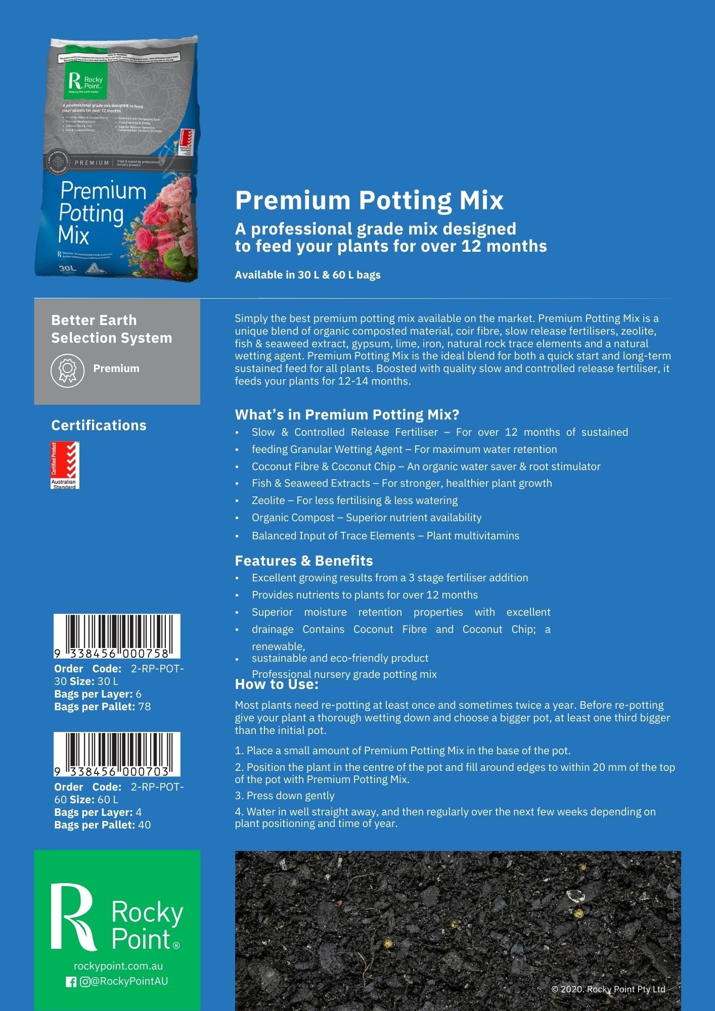 PREMIUM POTTING MIX 30L