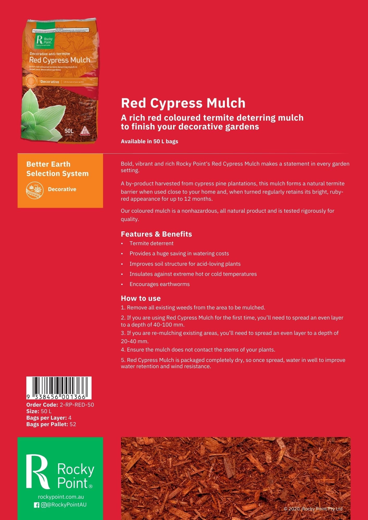 Cypress Mulch Red Bag