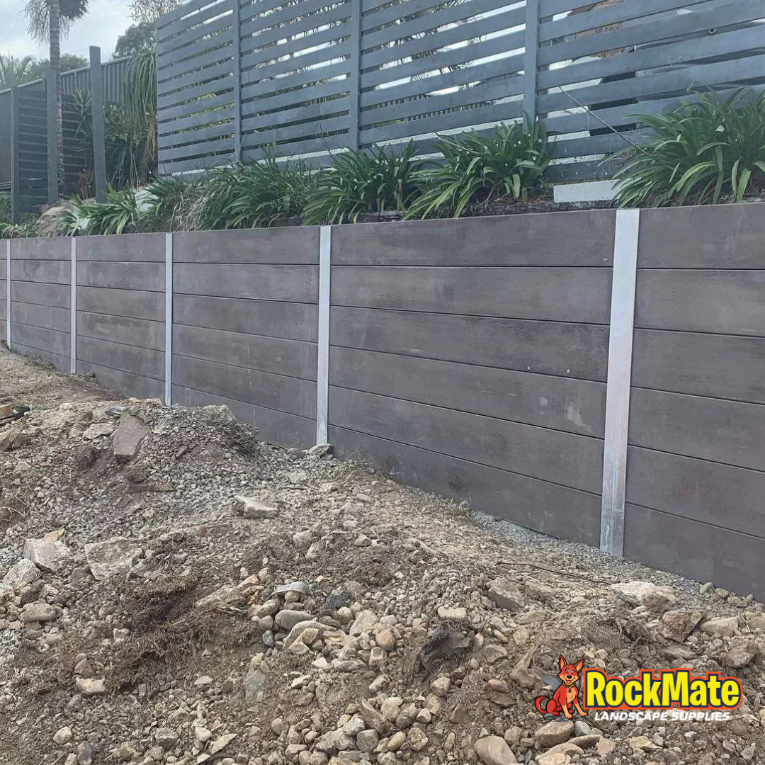 Smooth Plain Charcoal Concrete Sleeper