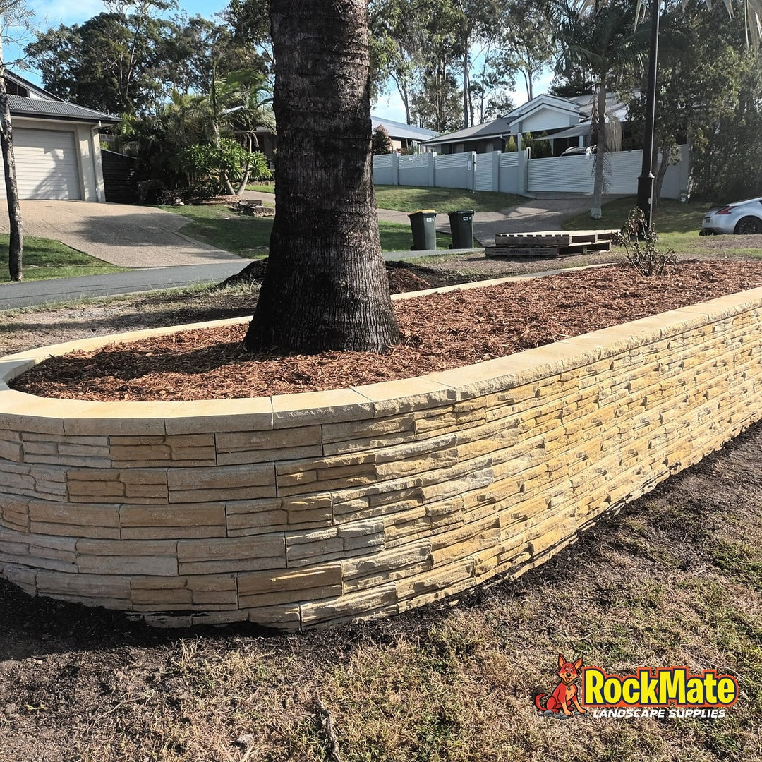 Adbri Masonry Natural Impressions Flagstone Capping - Sandstone installed