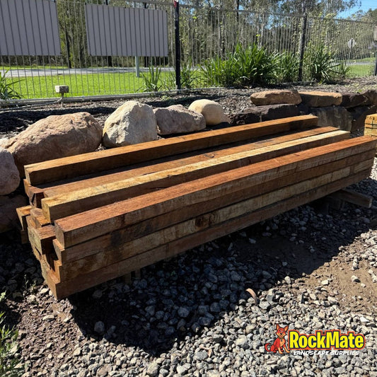 Hardwood posts in the Rockmate yard