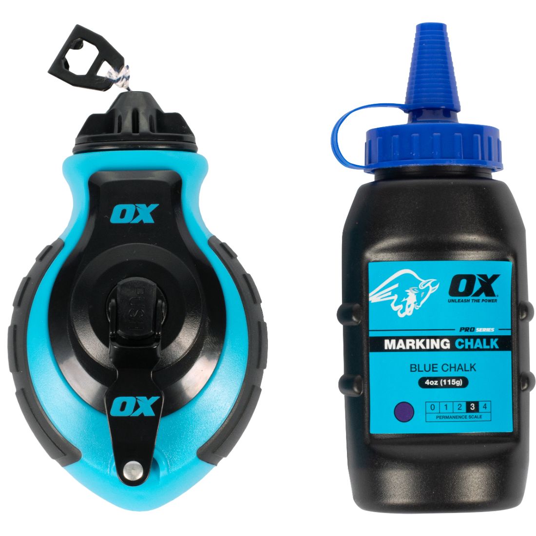 OX HEAVY DUTY CHALK LINE AND CHALK