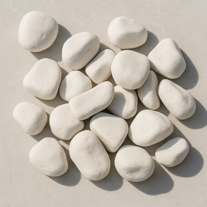 Snow White Pebbles - 20kg Bag