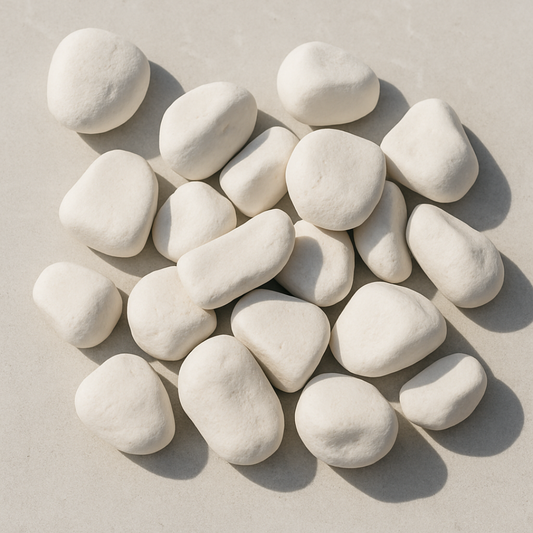 Snow White Pebbles - 20kg Bag