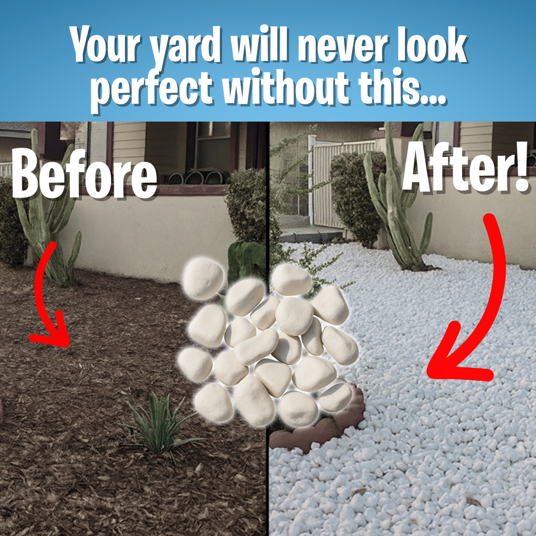 Snow White Pebbles - 20kg Bag