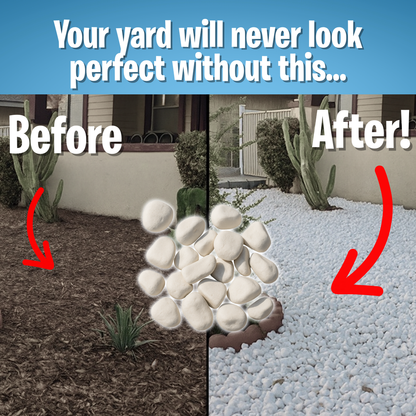 Snow White Pebbles - 20kg Bag