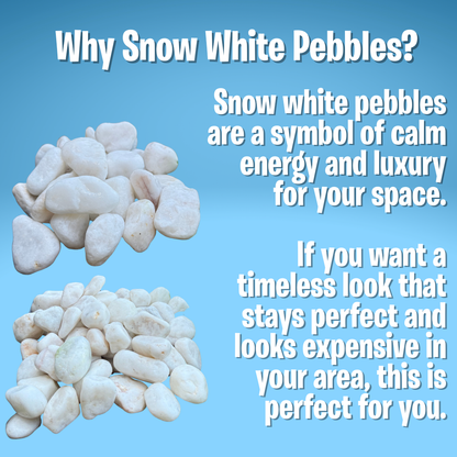 Snow White Pebbles - 20kg Bag
