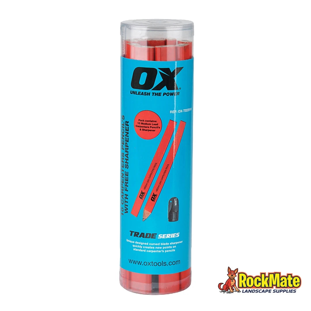 OX Trade Medium Red Carpenters Pencils