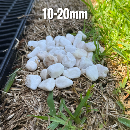 Snow White Pebbles - 20kg Bag