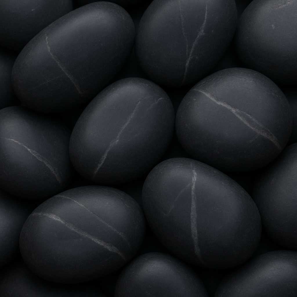 Kashmiri CLOUDY BLACK NATURAL PEBBLES