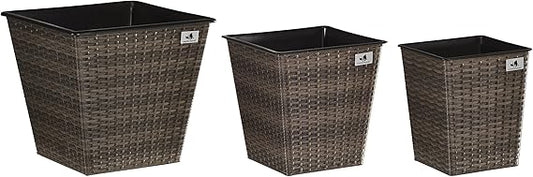 Charcoal Wave Double Ended Planter