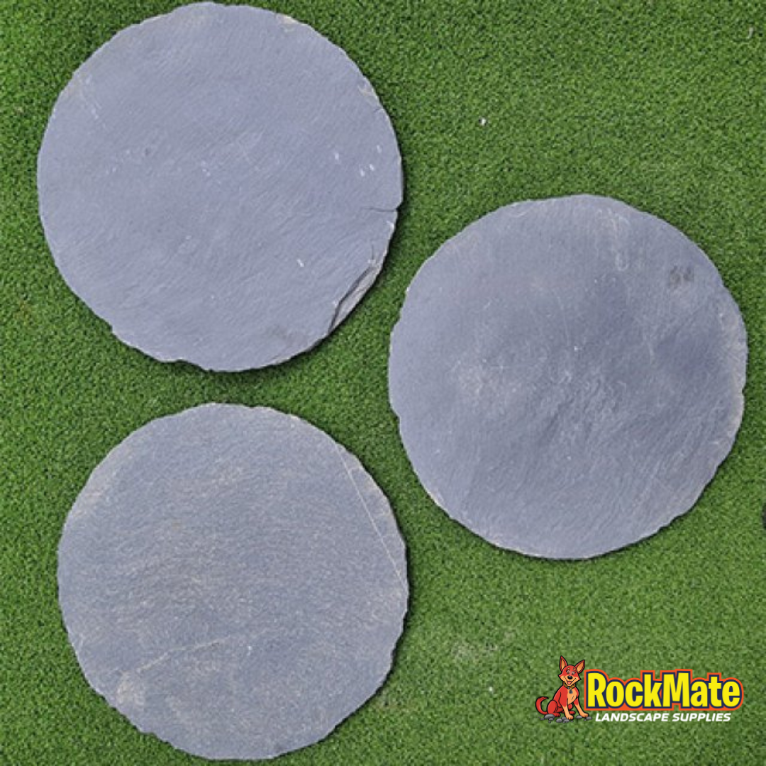 Kashmiri Black Slate Round Steppers