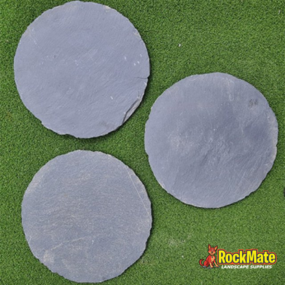 Kashmiri Black Slate Round Steppers