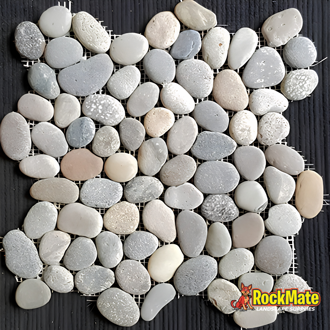 Kashmiri Earthy Mix Pebble Tile