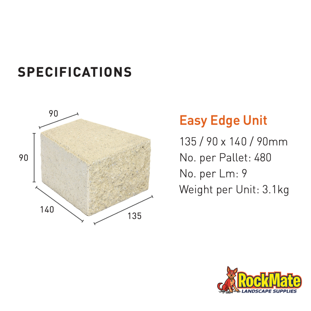 Apex Masonry Easy Edge Garden Edging Blocks - Ivory