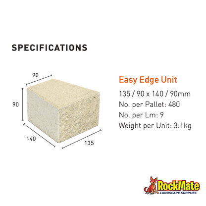 Apex Masonry Easy Edge Garden Edging Blocks - Ivory