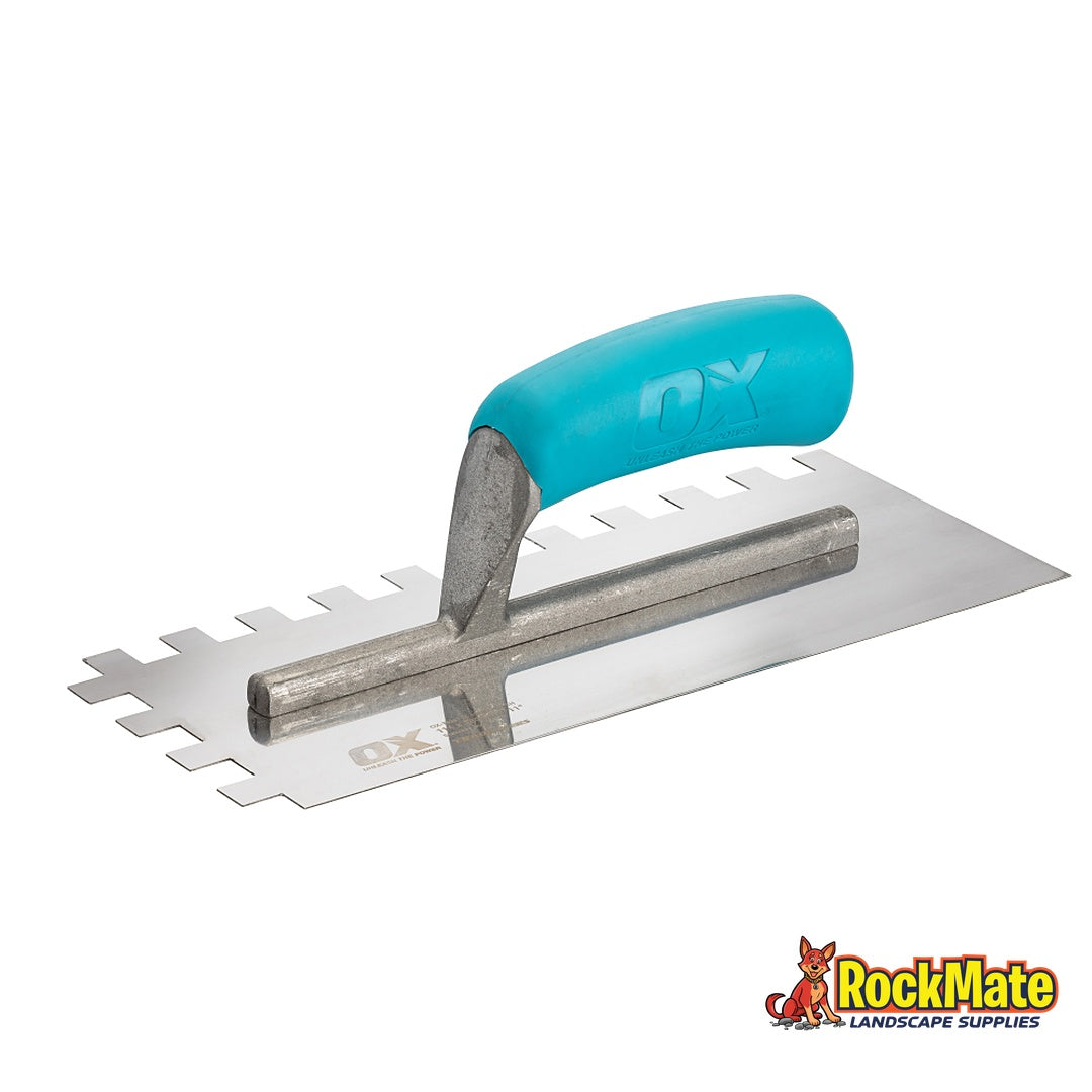 OX Trade Notched Trowel | RockMate Landscape Supplies