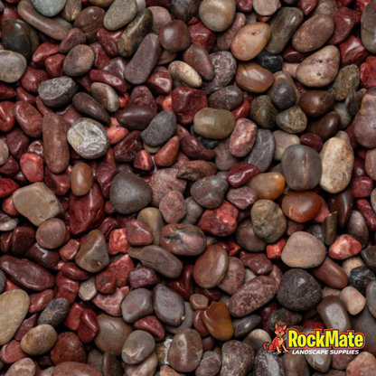 Kashmiri Red Polished Pebbles 20kg Bag
