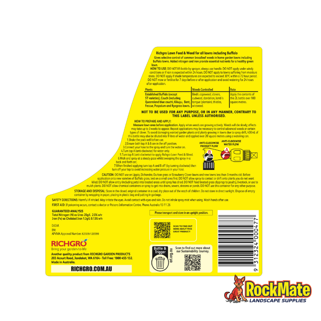 Richgro Weed & Feed 2L Hose On
