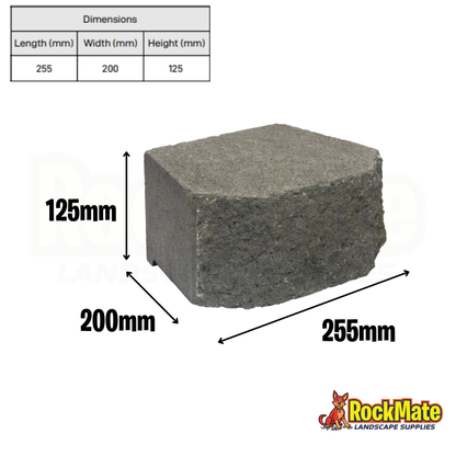 Apex Masonry Classic Wall Block - Charcoal