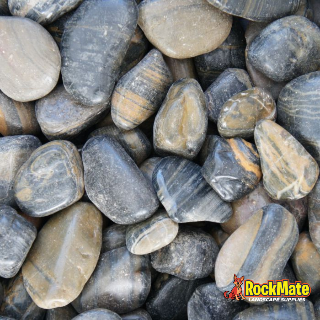 Kashmiri Tiger Stripe Polished Pebbles 20kg Bag