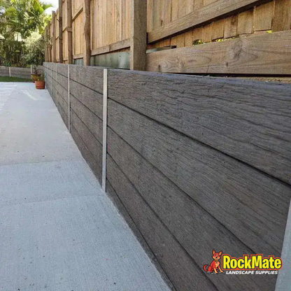 Timber Rustic Charcoal Concrete Sleeper
