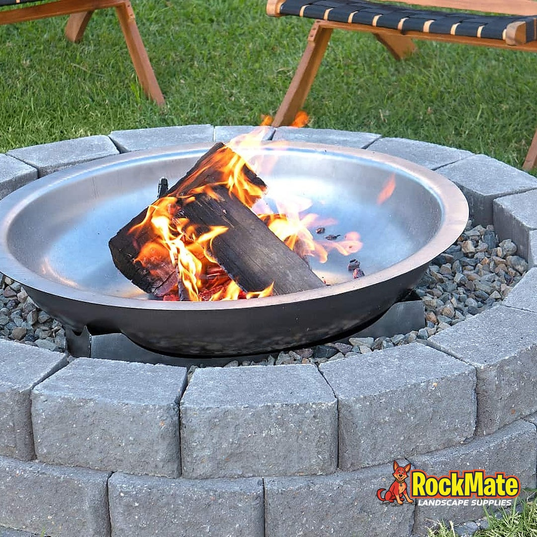Adbri Masonry Hudson Stone Garden Edging Block - Charcoal installed
