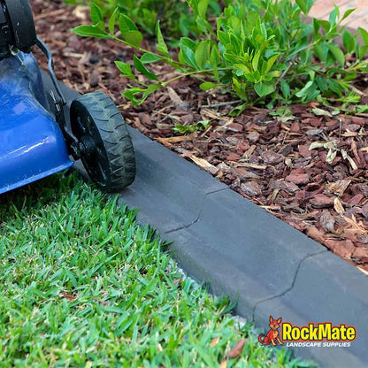 Adbri Masonry Lawn Edge - Charcoal installed