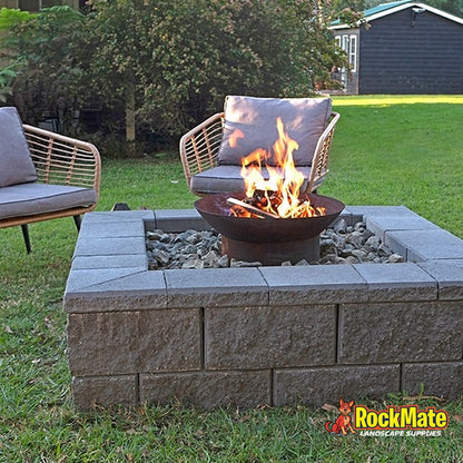 Adbri Masonry Versawall Corner Block - Charcoal installed