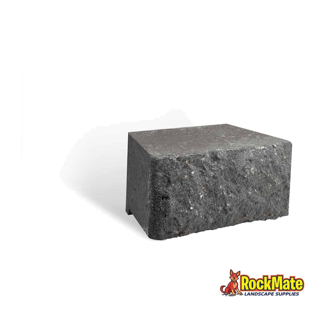 Adbri Masonry Hudson Stone Garden Edging Block - Charcoal