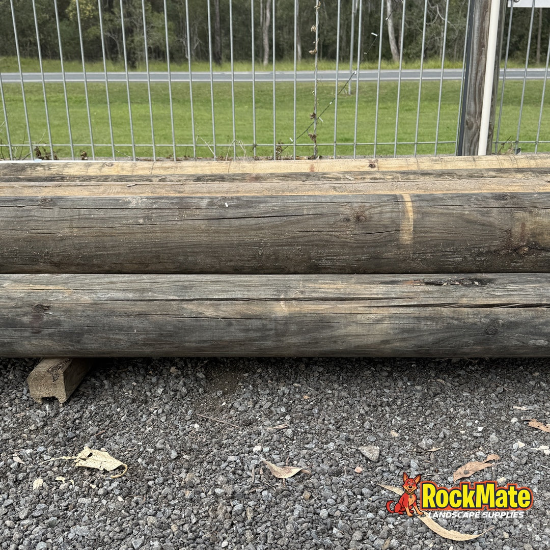 150mm treated pine round log at the RockMate North Maclean yard