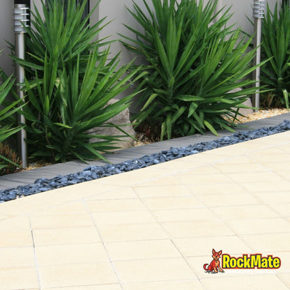 Adbri Masonry Quadro 40 Bullnose Paver - Oatmeal installed