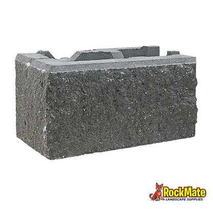 Adbri Masonry Versawall Corner Block - Charcoal, right hand