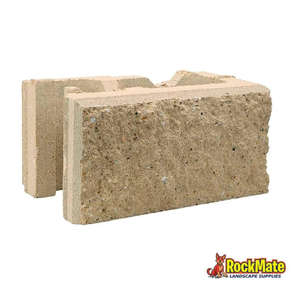 Adbri Masonry Versawall Corner Block - Oatmeal, left hand