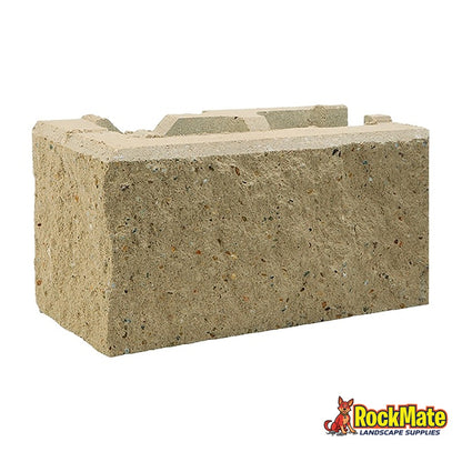 Adbri Masonry Versawall Corner Block - Oatmeal, right hand